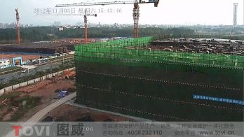 100万像素-东莞松山湖华为工厂建筑工地塔吊高清视频监控录像演示